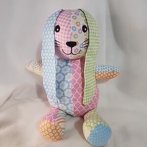Source Unknown Pastel Patchwork Bunny Plush - Pink, Blue, Green, Yellow, Orange